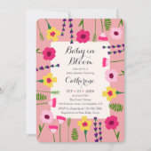 Baby in bloesem kleurrijke bloemenqr code Baby sho Kaart (Voorkant)