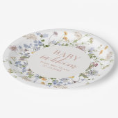 Baby in bloesemdocument 9"ronde Borden Papieren Bordje (Gekanteld)