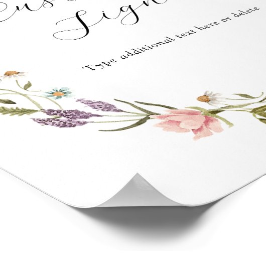 Baby in Bloom Aangepast tekstteken Poster (Hoek)