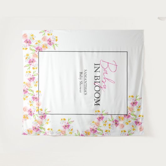 Baby in Bloom Achtergrond Wandkleed (Voorkant (horizontaal))