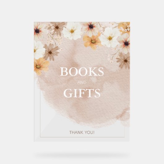 Baby in Bloom Acryl Gift Sign Acryl Bord (Voorkant)