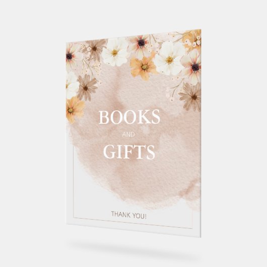 Baby in Bloom Acryl Gift Sign Acryl Bord (Hoek)