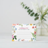 Baby in Bloom | Advies voor Ouders Baby shower Informatiekaartje (Staand voorkant)