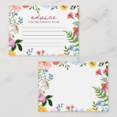 Baby in Bloom | Advies voor Ouders Baby shower Informatiekaartje (Voorkant / Achterkant)