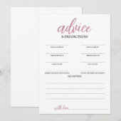 Baby in Bloom Advies & voorspellingen Programmakaart (Voorkant / Achterkant)