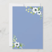 Baby in Bloom Anemones Floral Boy Baby shower Kaart (Achterkant)