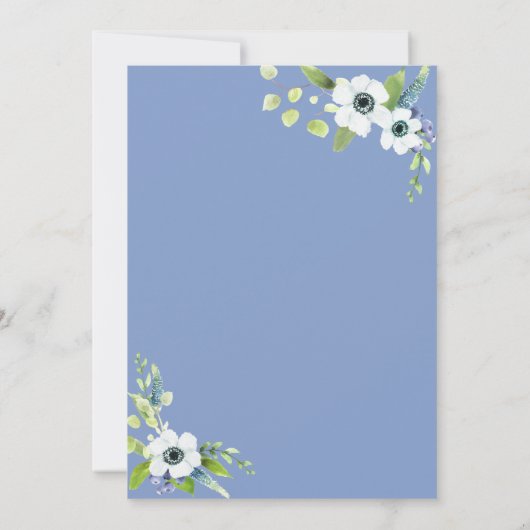 Baby in Bloom Anemones Floral Boy Baby shower Kaart (Achterkant)