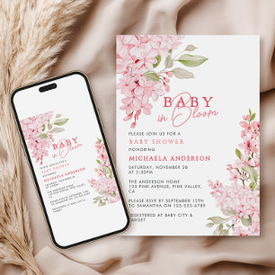 Baby In Bloom Aquarel Bloemen Baby Shower Kaart