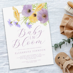 Baby In Bloom Aquarel Lente Bloemen Kaart