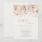 Baby in Bloom Autumn Poppies Baby shower Kaart (Voorkant / Achterkant)