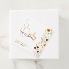 Baby in Bloom Autumn Wildflowers Baby shower Bedankjes Labels