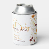 Baby in Bloom Autumn Wildflowers Baby shower Blikjeskoeler (Blikje Voorkant)