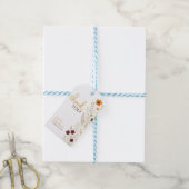 Baby in Bloom Autumn Wildflowers Baby shower Cadeaulabel (Met Touw)