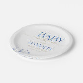 Baby in Bloom baby boy papier borden Papieren Bordje (Gekanteld)