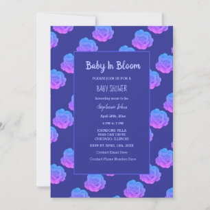 Baby in Bloom Baby Girl Boy Shower Blauw Roze Scha Kaart