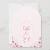 Baby In Bloom Baby Shower Arched Invitation  Kaart (Achterkant)