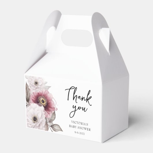 Baby in Bloom Baby shower Bedankdoosjes (Voorkant Zijde)