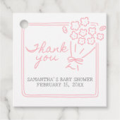 Baby In Bloom Baby Shower Bedankjes Labels (Voorkant)