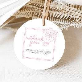 Baby In Bloom Baby Shower Bedankjes Labels