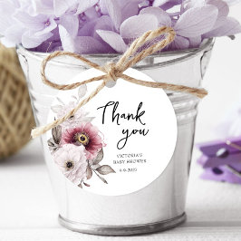 Baby in Bloom Baby shower Bedankjes Labels