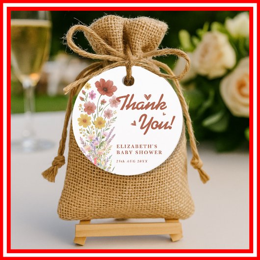 Baby in Bloom Baby Shower Bedankjes Labels