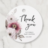 Baby in Bloom Baby shower Bedankjes Labels (Voorkant)