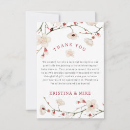 Baby in Bloom Baby shower Bedankkaart