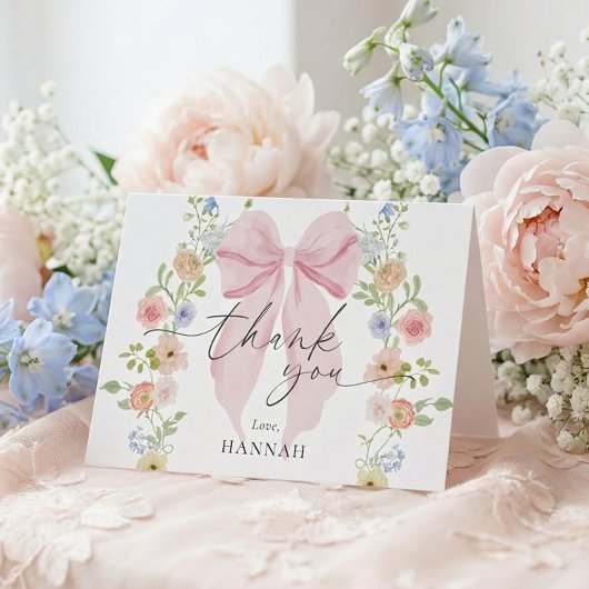 Baby in Bloom Baby Shower Bedankkaart