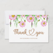 Baby In Bloom Baby Shower bedankkaart Kaart (Voorkant)