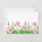 Baby In Bloom Baby Shower bedankkaart Kaart (Achterkant)