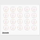 Baby In Bloom Baby shower Bedankt Favor Ronde Sticker (Vel)