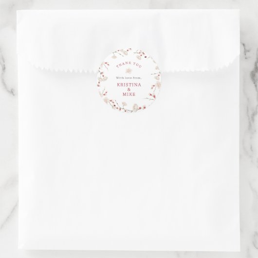 Baby In Bloom Baby shower Bedankt Favor Ronde Sticker (Tas)