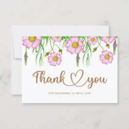 Baby In Bloom Baby shower bedankt je kaart