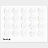 Baby in Bloom Baby shower Bedankt Ronde Sticker (Vel)