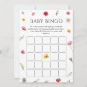 Baby in Bloom Baby shower Bingo Game Kaart (Voorkant)