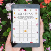 Baby in Bloom Baby shower Bingo Game Kaart