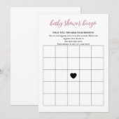 Baby in Bloom Baby shower Bingo Programmakaart (Voorkant / Achterkant)