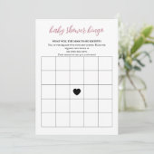 Baby in Bloom Baby shower Bingo Programmakaart (Staand voorkant)