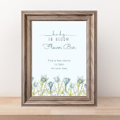 Baby in Bloom Baby shower Bloem Bar Teken Poster