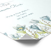 Baby in Bloom Baby shower Bloem Bar Teken Poster (Hoek)