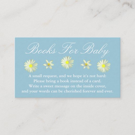 Baby in Bloom Baby shower Boeken voor Baby Informatiekaartje (Voorkant)