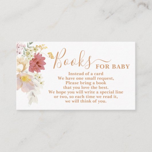 Baby in Bloom Baby shower Boeken voor Baby Kaart (Voorkant)