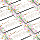 Baby in bloom baby shower boeken voor de baby informatiekaartje