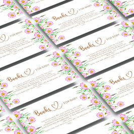 Baby in bloom baby shower boeken voor de baby informatiekaartje