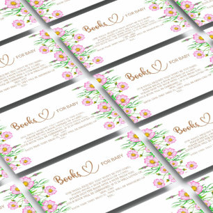 Baby in bloom baby shower boeken voor de baby informatiekaartje