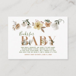 Baby in Bloom Baby shower Boho Boekaanvraag Informatiekaartje