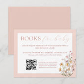 Baby in Bloom Baby shower Book Kaart Notitiekaartje (Voorkant / Achterkant)