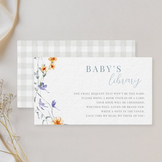 Baby in Bloom Baby shower Book Request Informatiekaartje
