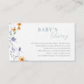 Baby in Bloom Baby shower Book Request Informatiekaartje (Voorkant)