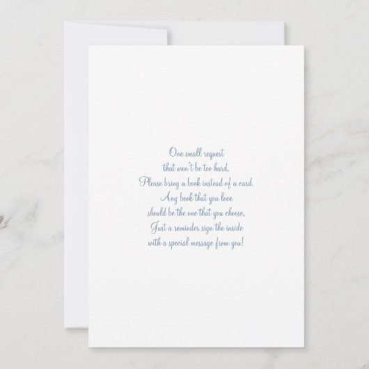 Baby in Bloom Baby shower Boy Kaart (Achterkant)